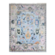 Blue Pink Oushak Rug