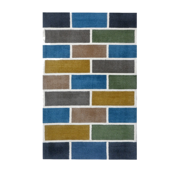 hand tufted brick area rug