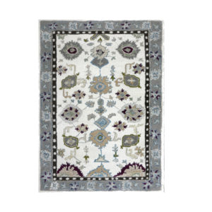 Hand-Tufted Beige Floral Rug