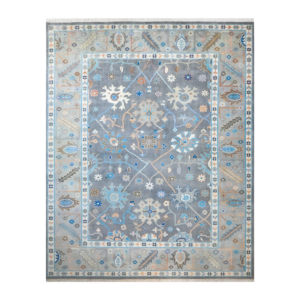 Hand-knotted Oushak Wool Rug