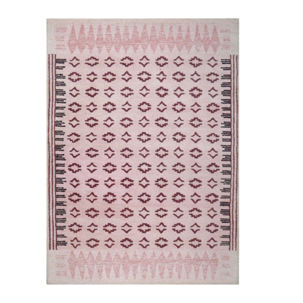 Geometric Pink Rug