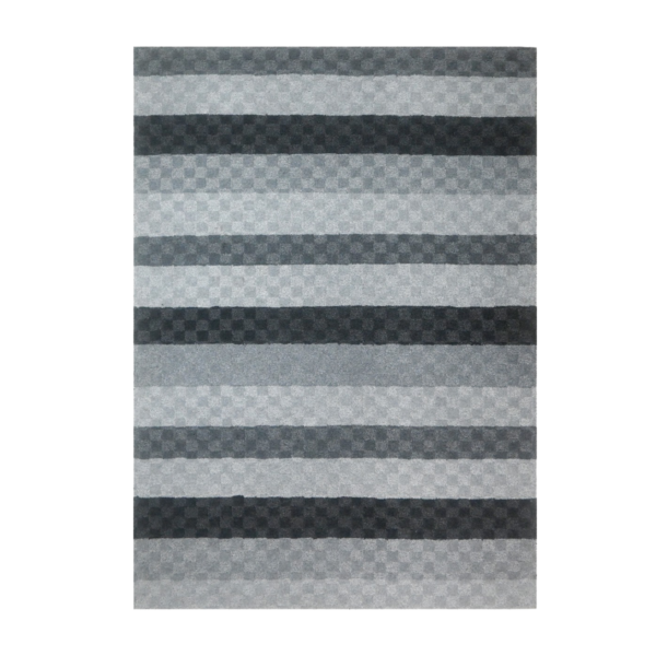 Gray Striped Rug