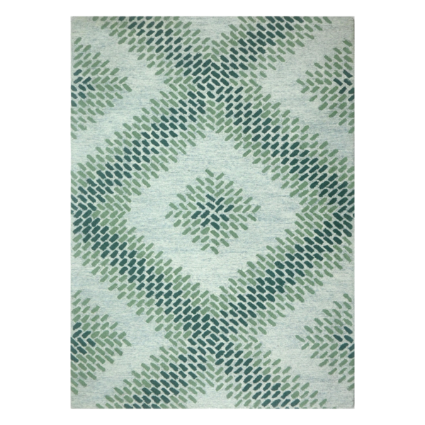 Teal Geometric Rug