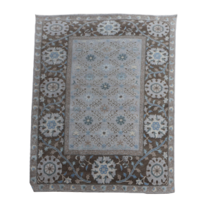 Floral Border Oushak Rug