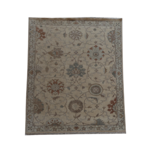 9x12ft Floral Oushak Rug