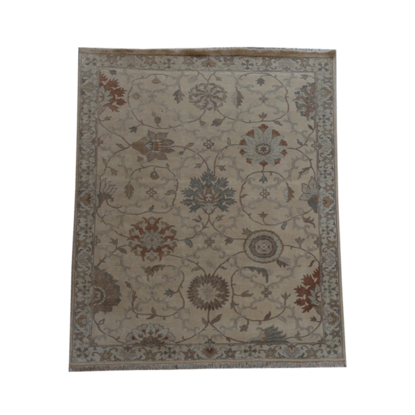 9x12ft Floral Oushak Rug